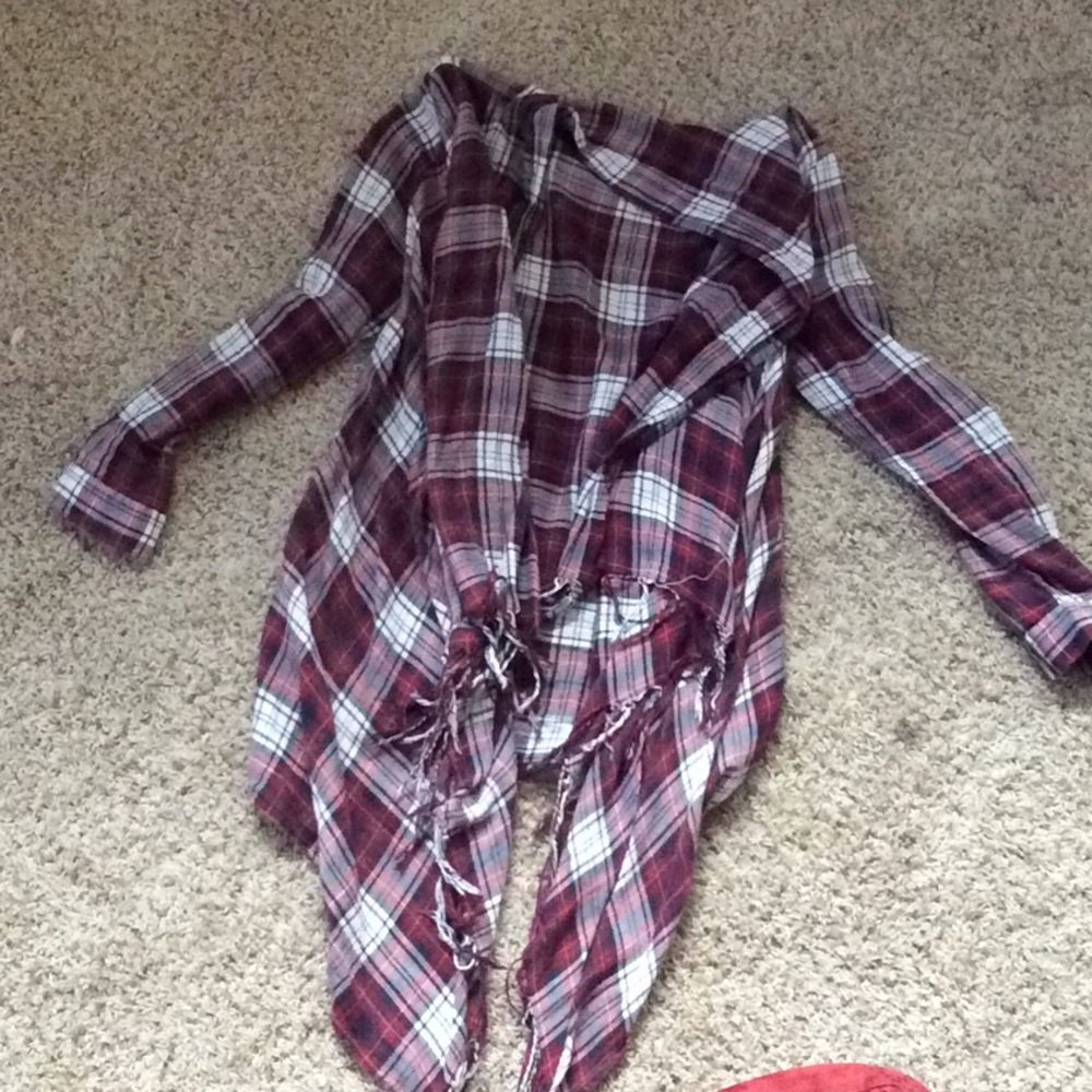 Flannel cardigan